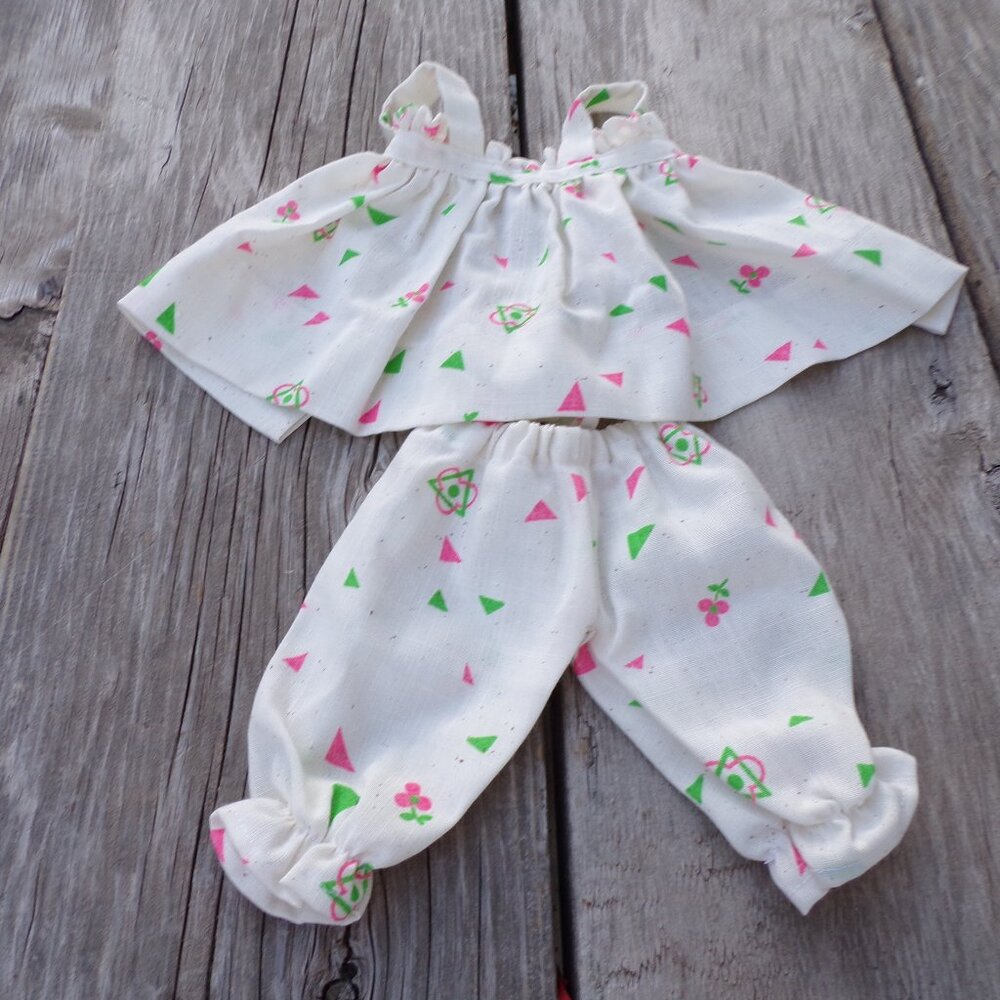 Doll Clothes, Vtg 2 Piece Doll Outfit, Vintage Doll Clothes, Vtg Bear Clothes, *